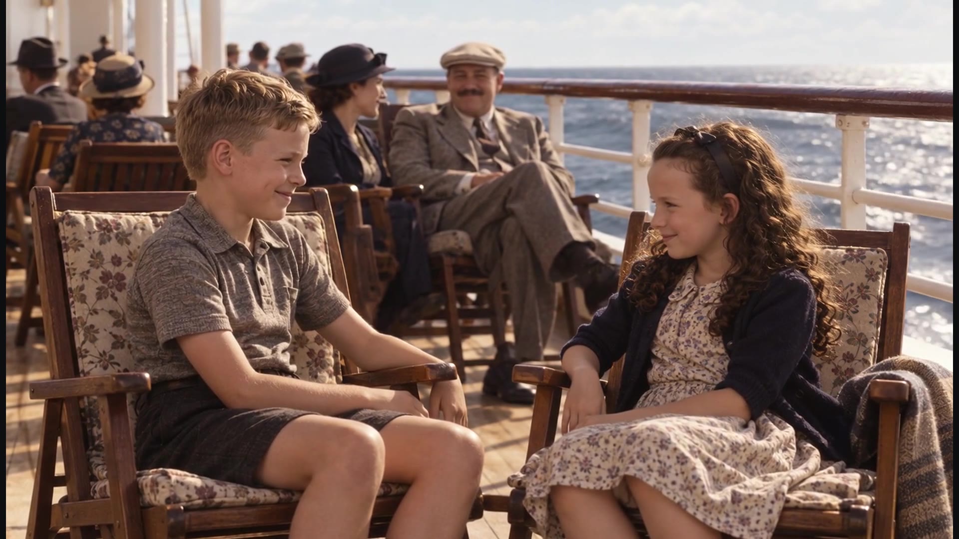 A reconstructed family scene aboard the St. Louis, from The History Bar’s documentary